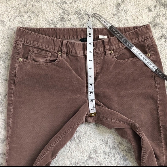 J. Crew Pink Corduroy Zip Ankle Pant Stretch Casual Skinny CUTE! - Picture 5 of 5